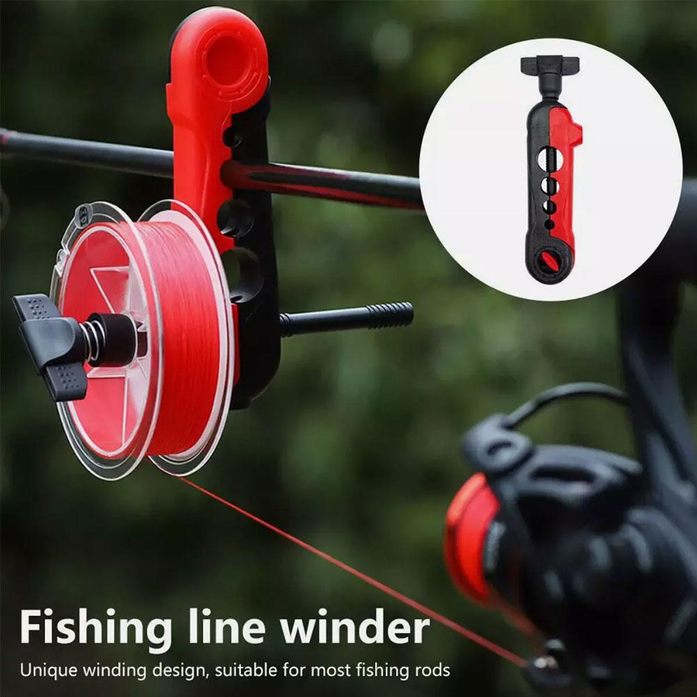 Fishing Line Dispenser - เครื่องม้วนสายเบ็ดแบบพกพา ที่วางคันเบ็ด อุปกรณ์ม้วนสาย เครื่องม้วนสายรอกสปินนิ่ง รอกเบทคาสติ้ง อุปกรณ์ตกปลา