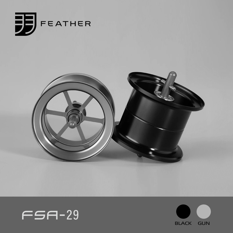 Fluorocarbon Line - สปูลรอกตกปลา FEATHER รุ่นปรับปรุงสำหรับ CQBFS DK100 แกนสั้น