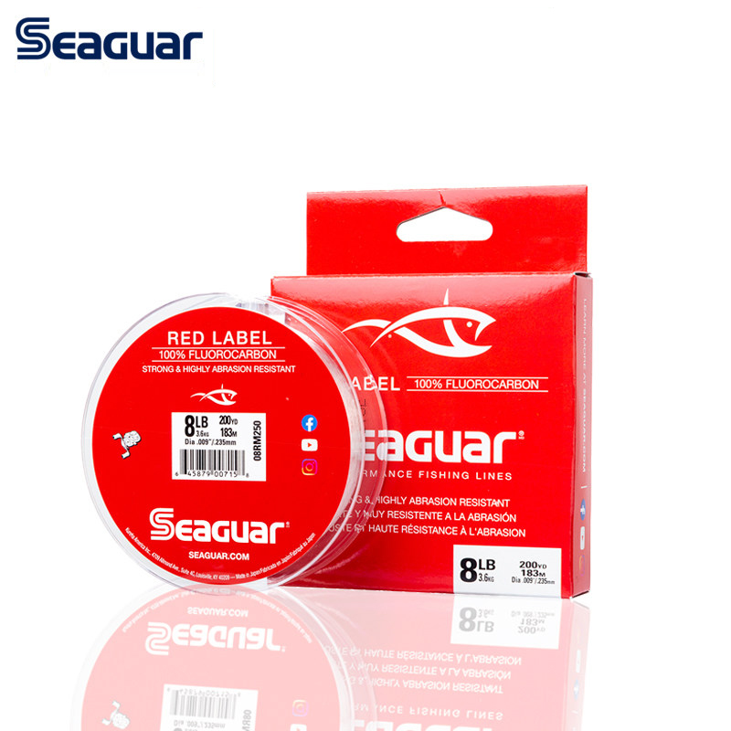 Fluorocarbon Line - SEAGUAR Red Label 160M/183M 100% สายเอ็นตกปลาจากญี่ปุ่น