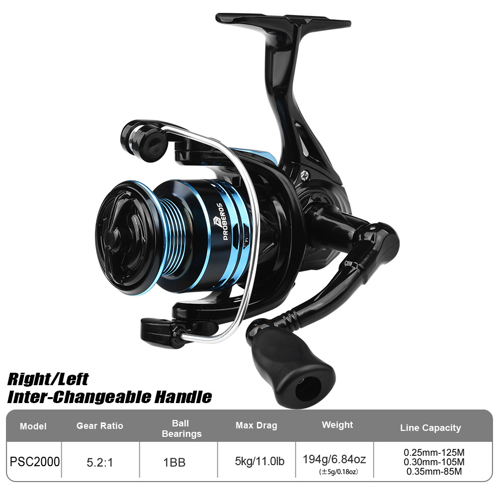 Ice Fishing Line - รอกตกปลาโลหะแบบหมุน รุ่น 2000 ซีรีส์ น้ำหนักเบาพิเศษ ขนาดกะทัดรัด