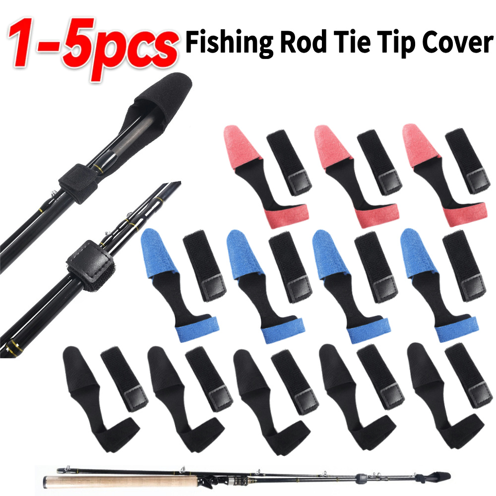Fishing Line Box - 1-5PCS ตกปลา Rod Tie TIP COVER