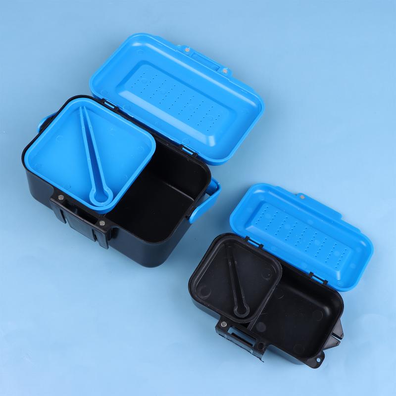 Fishing Line Box - กล่องใส่เหยื่อตกปลาแบบพกพา กล่องใส่เหยื่อสด ตะขอเกี่ยว กล่องใส่ไส้เดือน กล่องใส่อุปกรณ์ตกปลาแบบคาดเอว สำหรับตกปลาแบบกลางแจ้ง