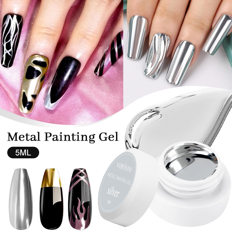 Copolymer Line - ภาพวาดโลหะเจล Chrome Gold Silver Rose Gold