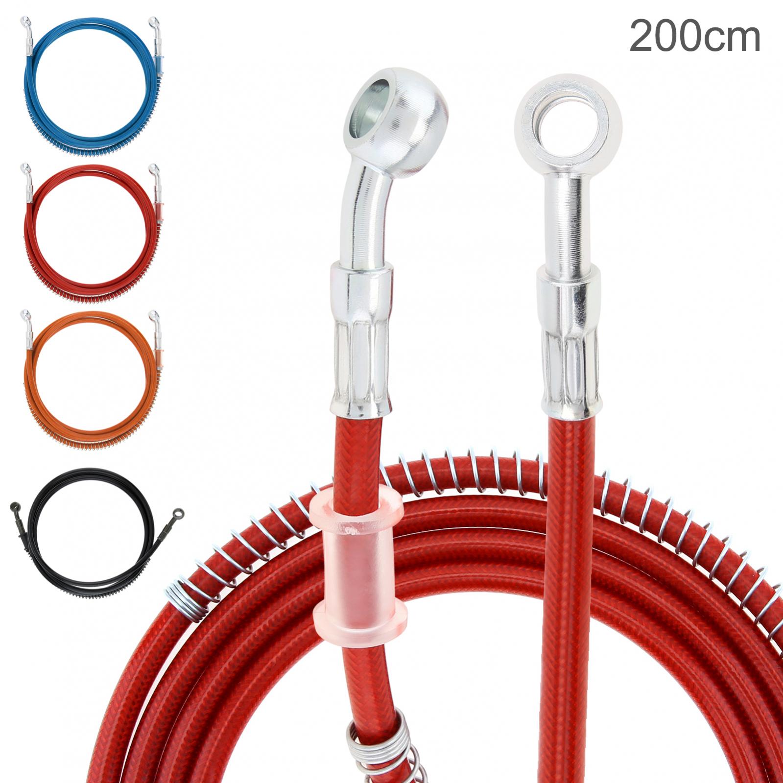Braided Line - 200 ซม.รถจักรยานยนต์ Dirt BIKE Braided เบรคท่อสายเหล็กสายเบรคไฮดรอลิก
