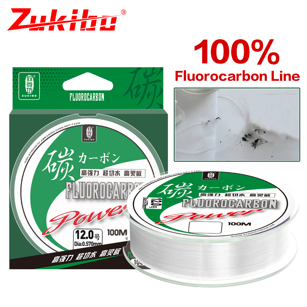 Zukibo เอ็นตกปลา100% ฟลูออโรคา - Fluorocarbon Line บทวิจารณ์และราคา