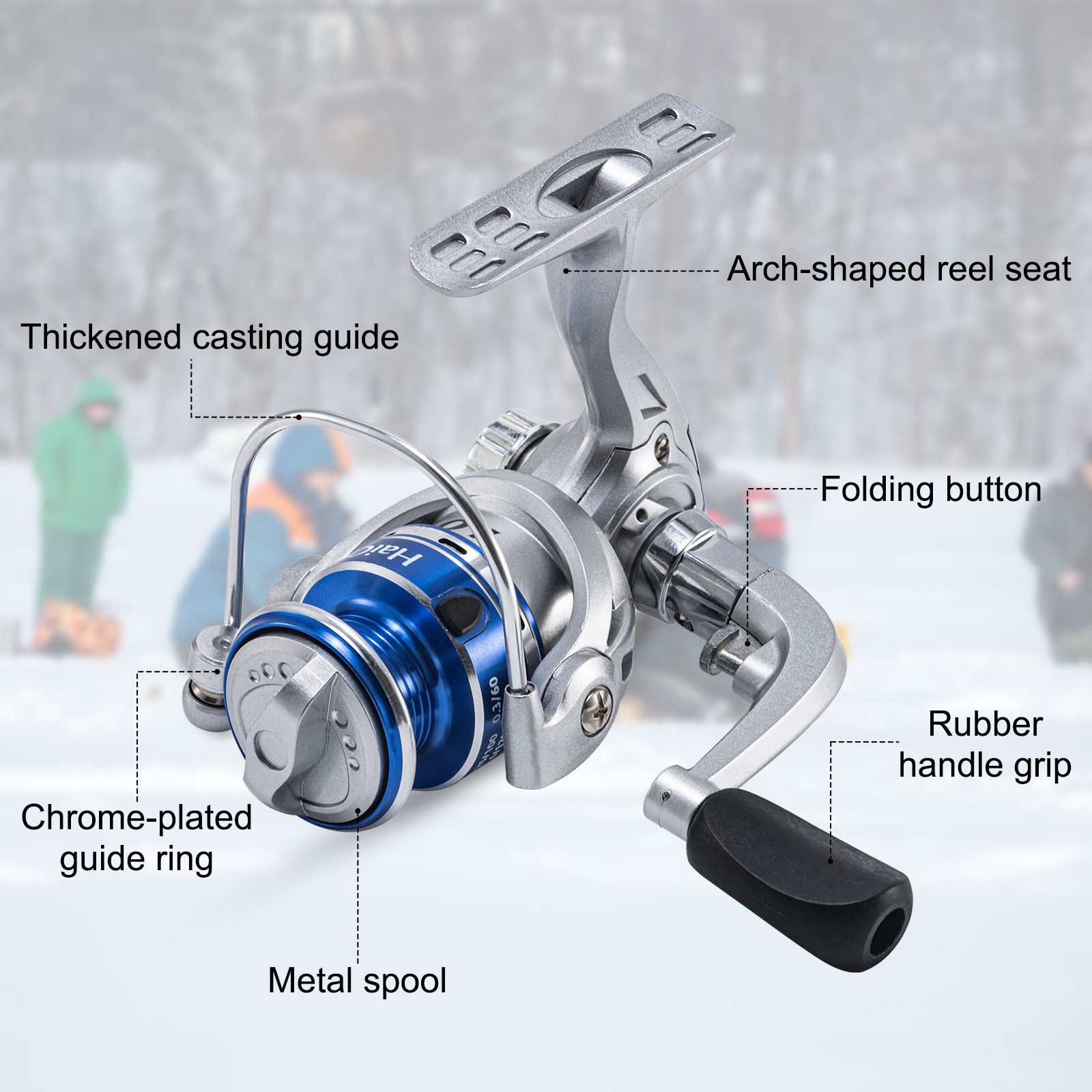 รอกตกปลาน้ำแข็ง Goture รุ่นใหม - Ice Fishing Line บทวิจารณ์และราคา