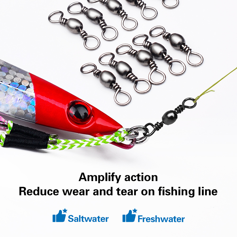 100 ชิ้นตกปลา Swivels Connecto - Saltwater Line บทวิจารณ์และราคา