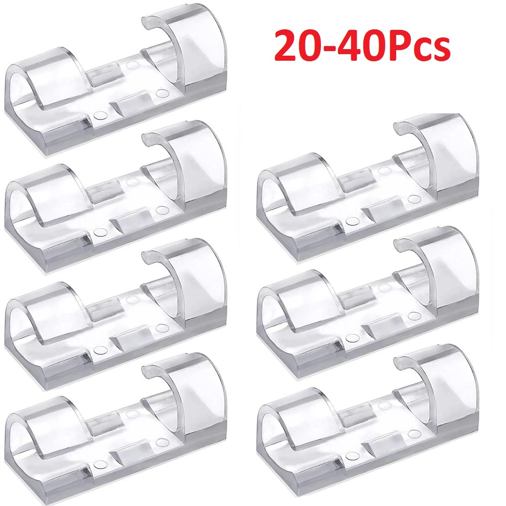40PCS สายคลิปการจัดการสายเคเบิ - Tippet Line บทวิจารณ์และราคา