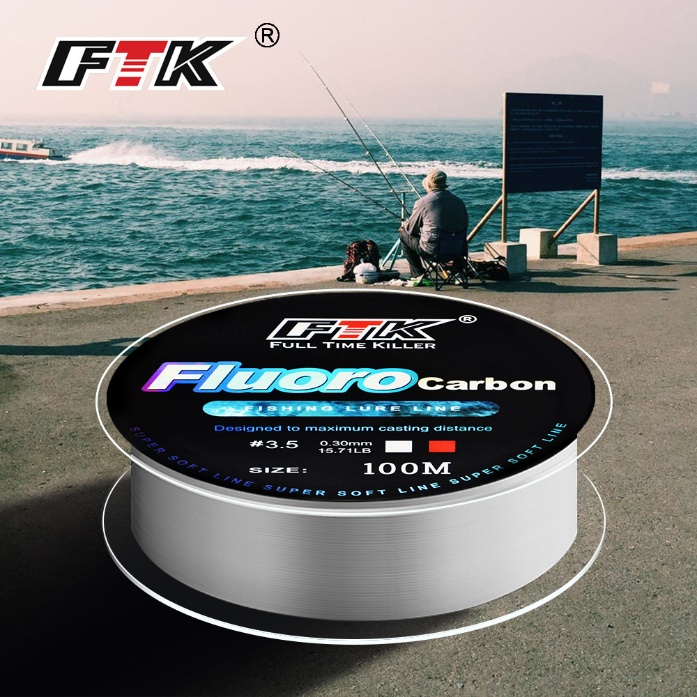 100M Fluorocarbon เคลือบสายตกป - Fluorocarbon Line บทวิจารณ์และราคา