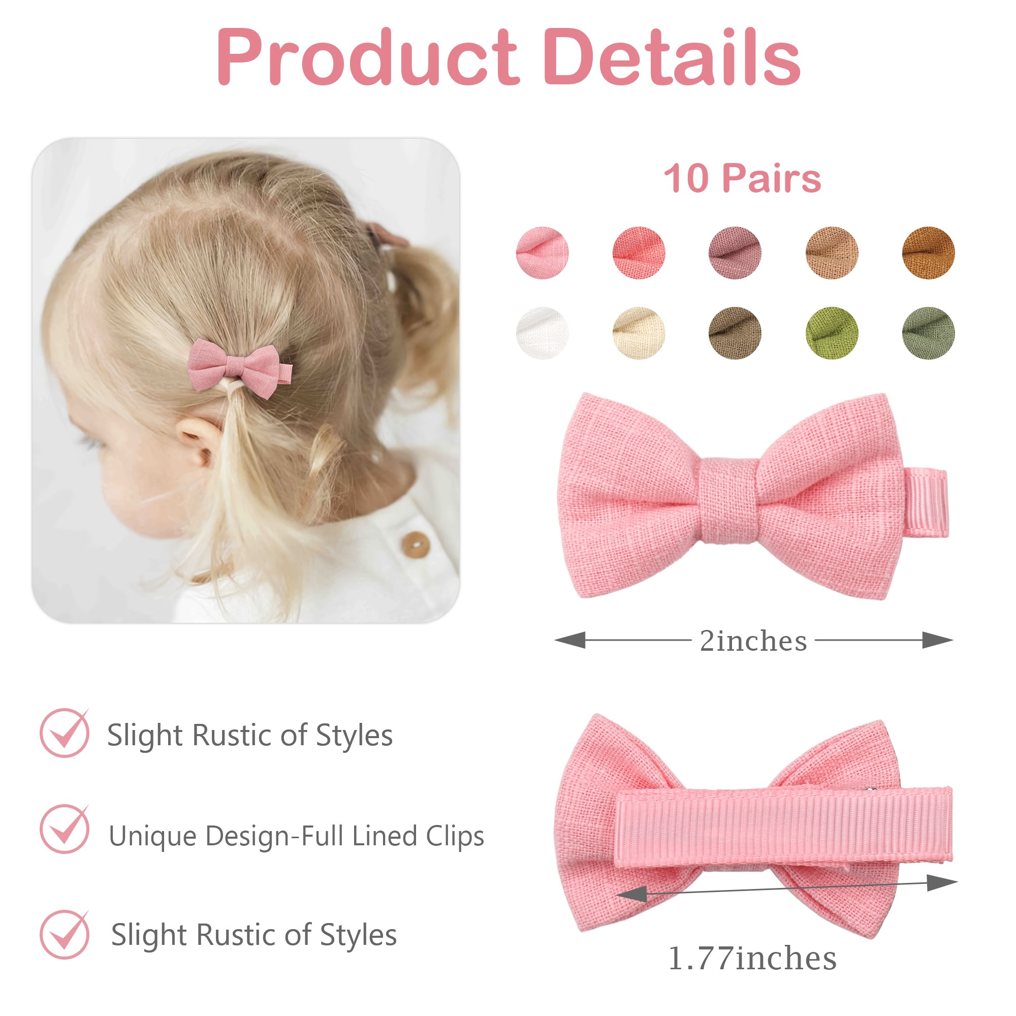โบว์ผูกผมเด็กเล็กแบบบูติก 10/2 - Tippet Line บทวิจารณ์และราคา