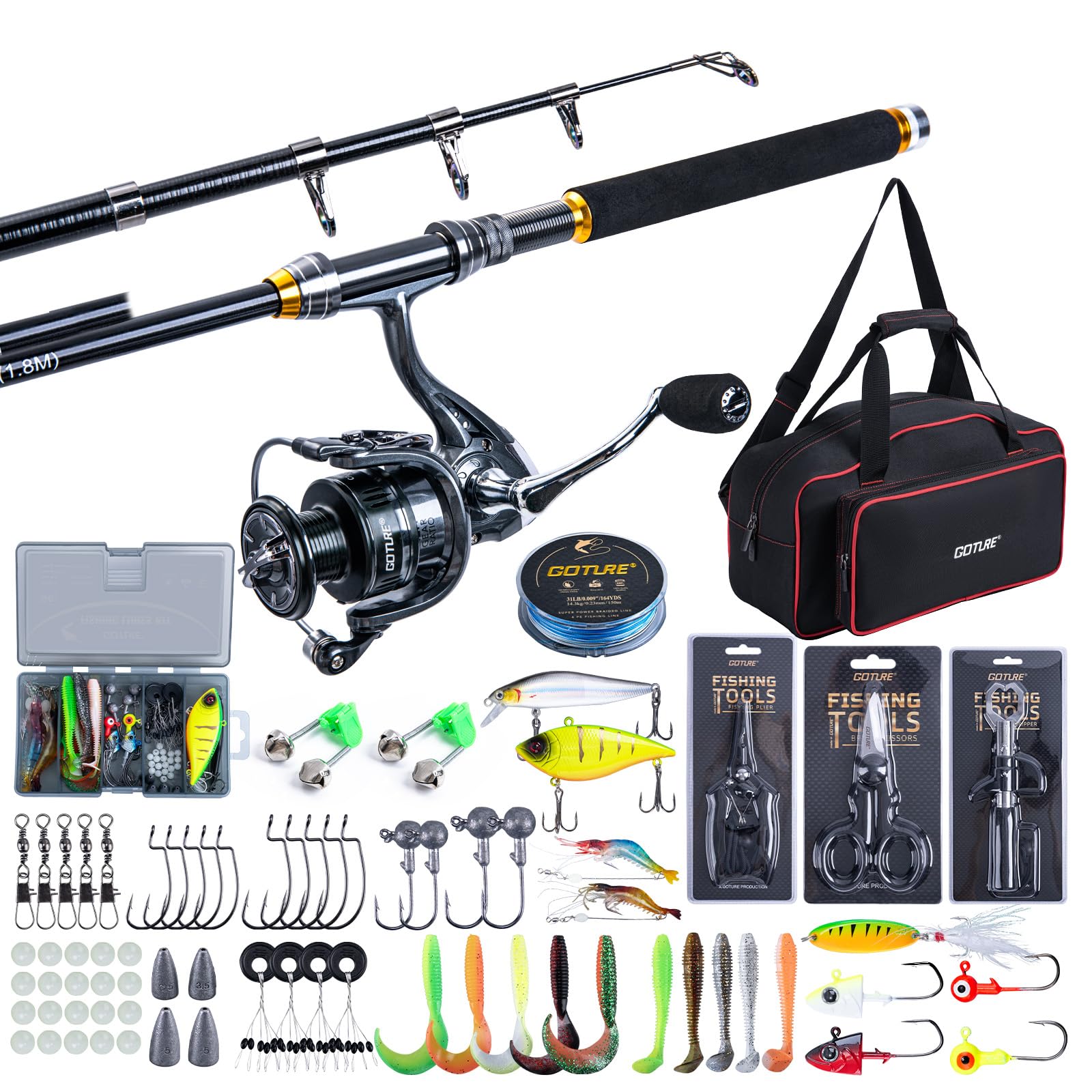 ชุดคันเบ็ดตกปลาแบบยืดหดได้ Got - Fishing Line Spooler บทวิจารณ์และราคา