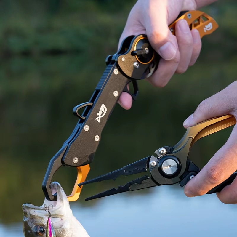 อลูมิเนียมพับได้ตกปลาคีม Grip  - Fishing Line Cutter บทวิจารณ์และราคา