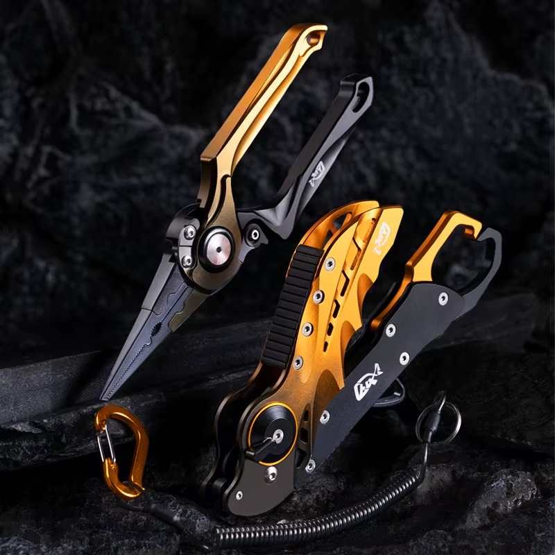อลูมิเนียมพับได้ตกปลาคีม Grip  - Fishing Line Cutter บทวิจารณ์และราคา