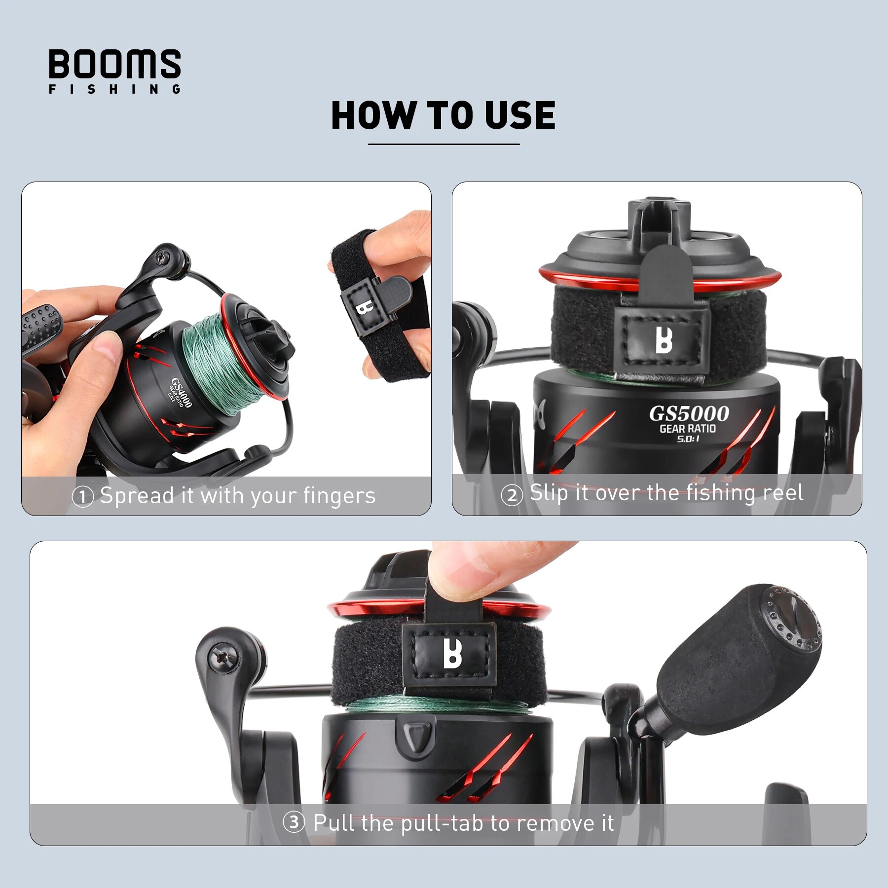 Booms SB1ตกปลา4ชิ้นรอกสปินนิ่ง - Fishing Line Box บทวิจารณ์และราคา